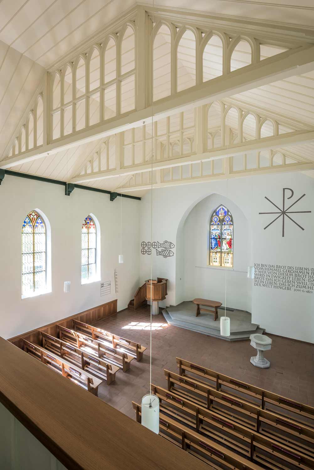 Innenaufnahme Reformierte Kirche Baar Architekturfotografie Regine Giesecke