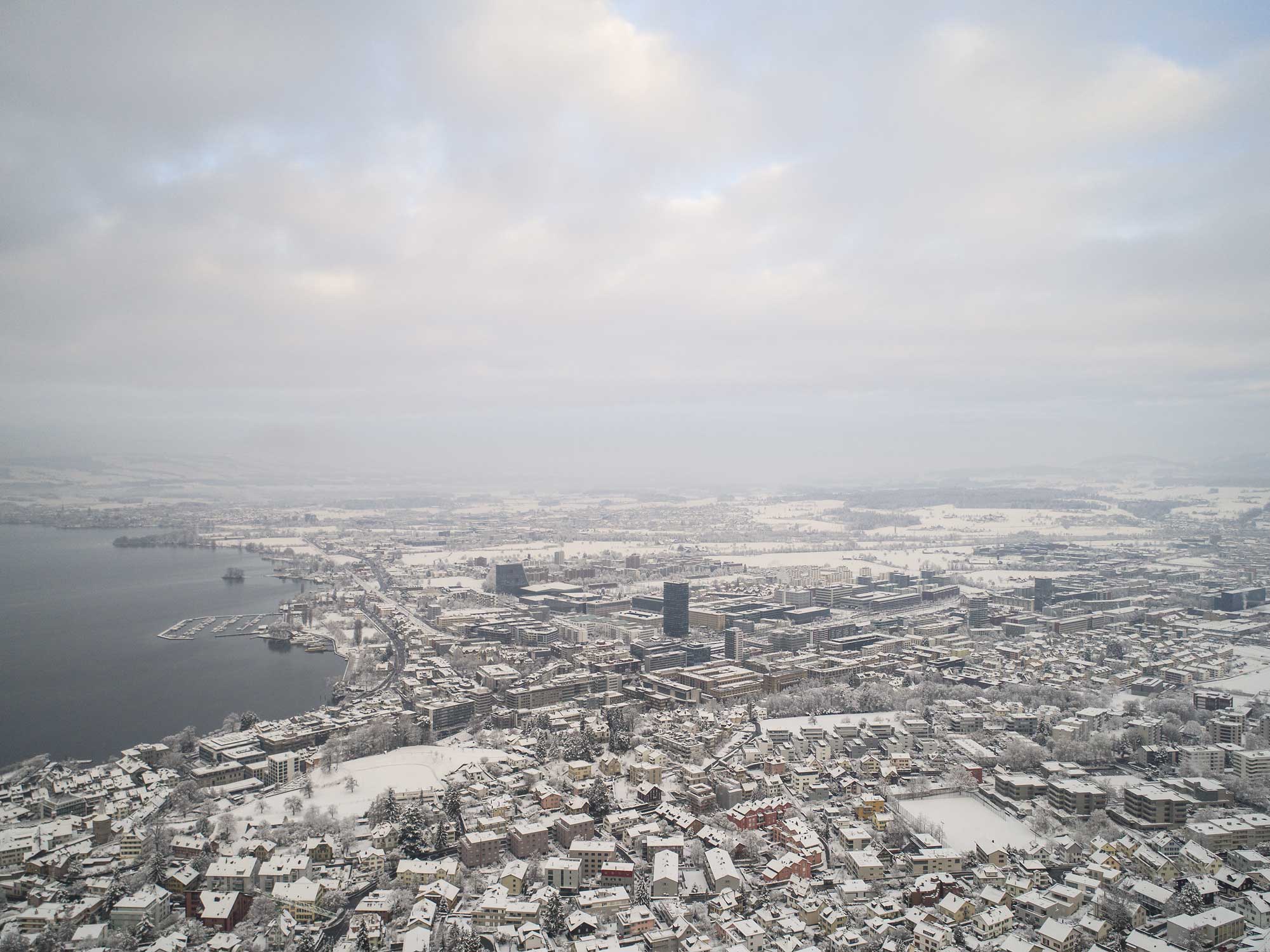 Luftaufnahme Stadt Zug Architekturfotografie Regine Giesecke