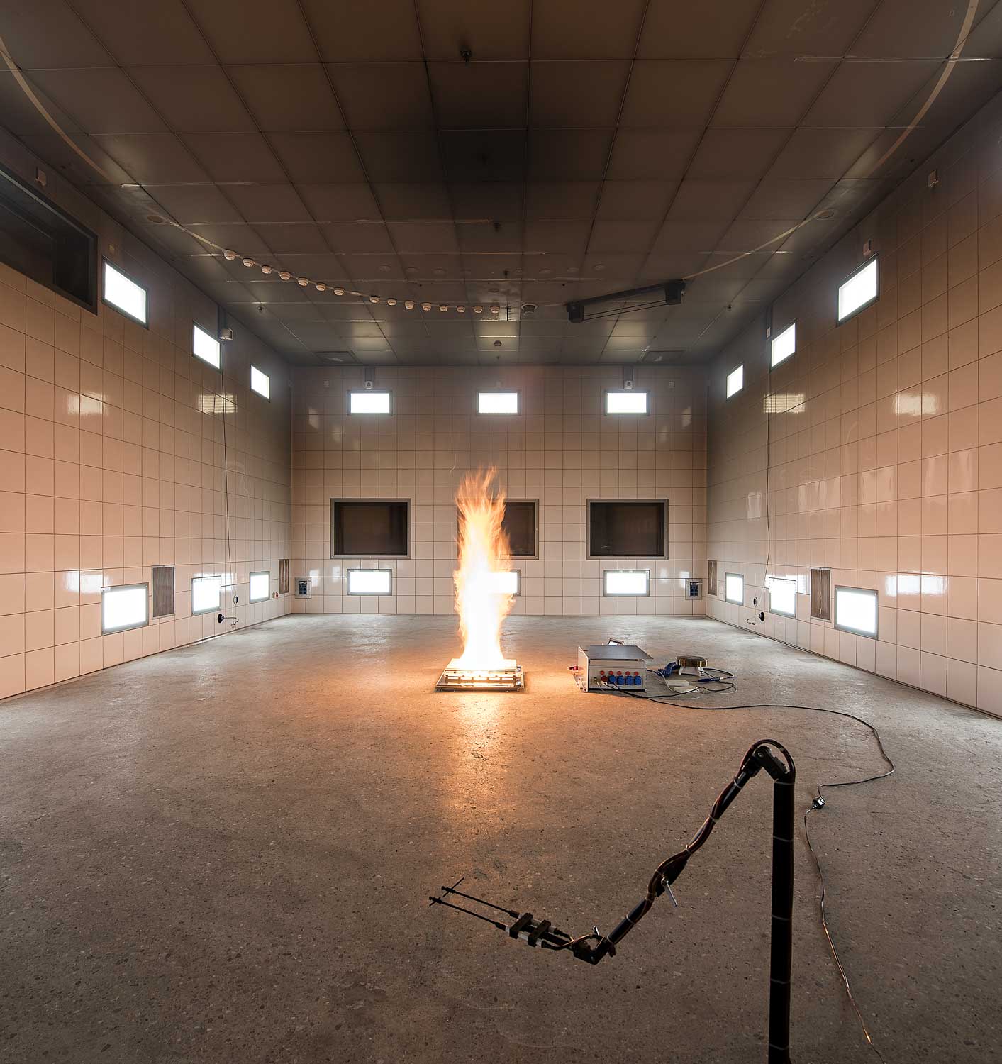 Innenaufnahme Fire Lab Siemens AG Zug Architekturfotografie Regine Giesecke