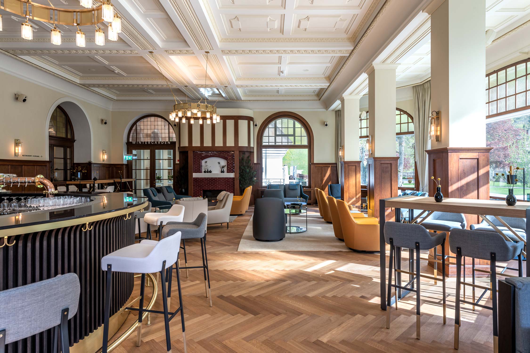 Innenansicht im Hotel-Kempinski-Engelberg. Architekturfotograf Regine Giesecke