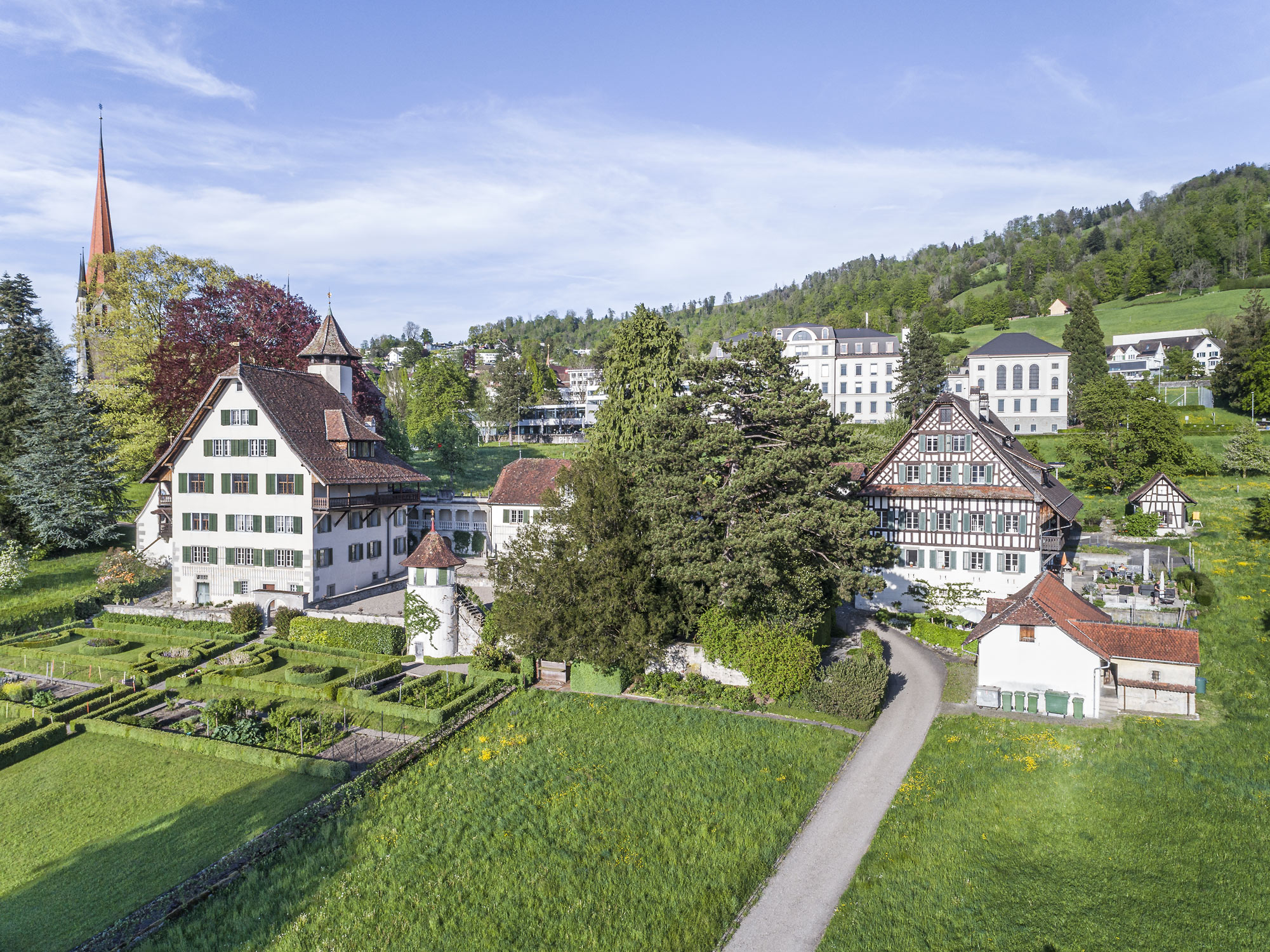 Zurlaubenhof Zug Luftaufnahme von Architekturfotografie Regine Giesecke